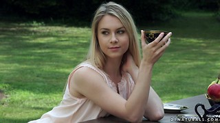 babe, blonde, couple, fuck, hardcore, horny, lovers, outdoor, redhead, romantic