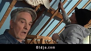 blowjob, cock, cunnilingus, doggystyle, double penetration, fuck, grandpa, group sex, hardcore, licking