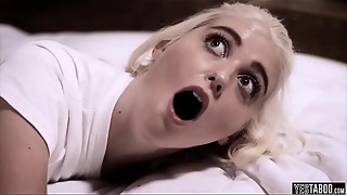 black, blindfold, blonde, blowjob, car, interracial, petite, taboo, teen, virgin