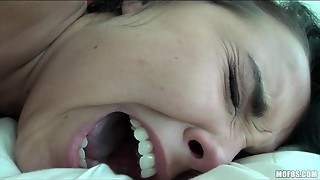 anal, babe, booty, brunette, closeup, first time, fuck, hardcore, hottie, mofos