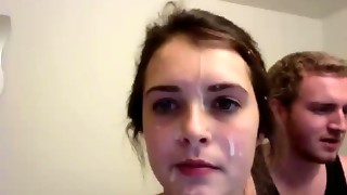 amateur, anal, ass to mouth, blowjob, brunette, couple, cum, cumshot, facial, hardcore