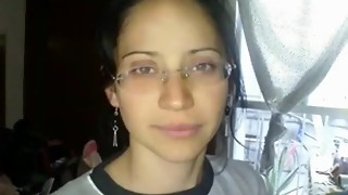 babe, bedroom, brunette, doggystyle, fuck, hairy, hardcore, nerd, pussy, sofa